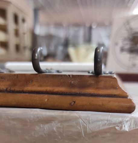 Portachiavi da parete in legno vecchio e marmo - Foto 2