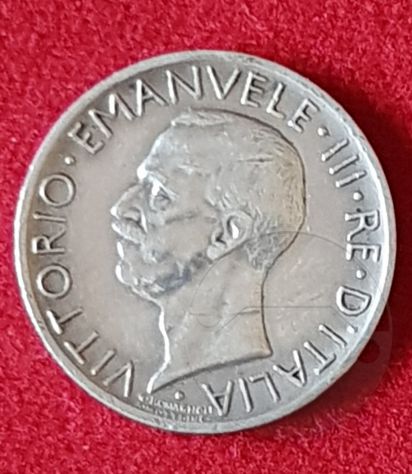ITALIA 1928 Moneta 5 lire Argento SPL - Foto 2
