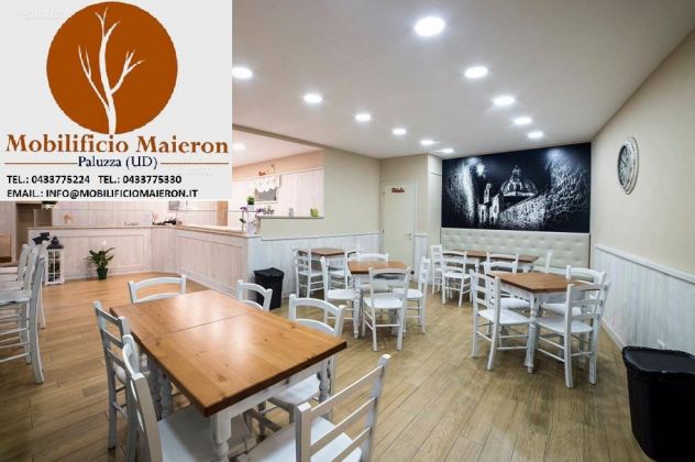 Tavoli Reggio Emilia Per Arredamento Bar Ristorante Pizzeria Stile Shabby Chic - Foto 5