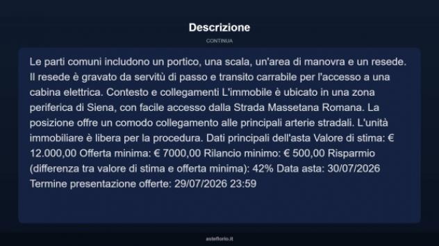 Immobile in asta di 16 m² in vendita a Siena - Foto 8