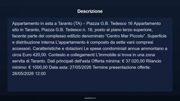 Immobile in asta di 105 m² con più di 5 locali in vendita a Taranto - Foto 14