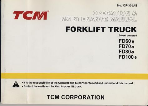 TCM FD60-9 / TCM 70-9 / TCM 100-9  Manuale uso e Manutenzione
