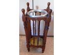 portaombrelli vintage in legno ed alluminio cm 24x h55