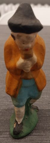LOTTO 5 ANTICHE STATUINE PRESEPE PIEMONTESE ANNI 20-30 CM10 - Foto 7