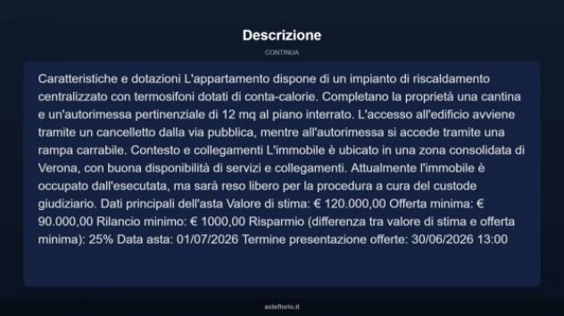 Immobile in asta di 80 m², box auto in vendita a Verona - Foto 17