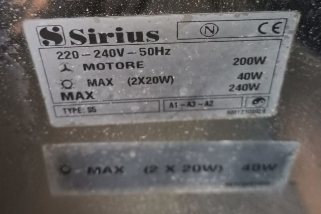 Cappa da cucina cilindrica conica Acciaio Marca Sirius - Foto 9