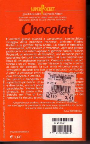 CHOCOLAT di Joanne Harris, Garzanti 1^ edizione 1998. - Foto 3