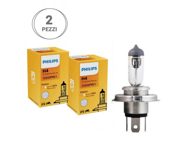 Kit Lampade H4 Vision Philips 12342Prc1-2