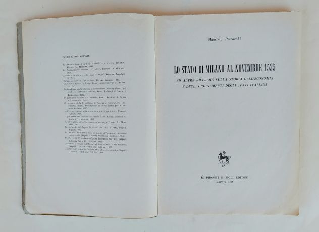 Lo Stato di Milano al novembre 1535 di Massimo Petrocchi Ed.Pironti, 1957 - Foto 5