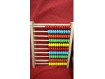 Pallottoliere in legno con perline colorate-Gioco educativo solido come nuovo