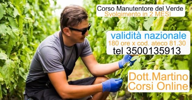 🌱CORSO DI MANUTENTORE DEL VERDE CREMONA ONLINE 180 ORE IN REGIONE LOMBARDIA