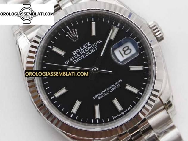 Replica Rolex DATEJUST 36 SS 116234 1:1 BEST EDITION ACCIAIO 904L QUADRANTE NERO SUL BRACCIALE JUBILEE 3135 - Foto 3