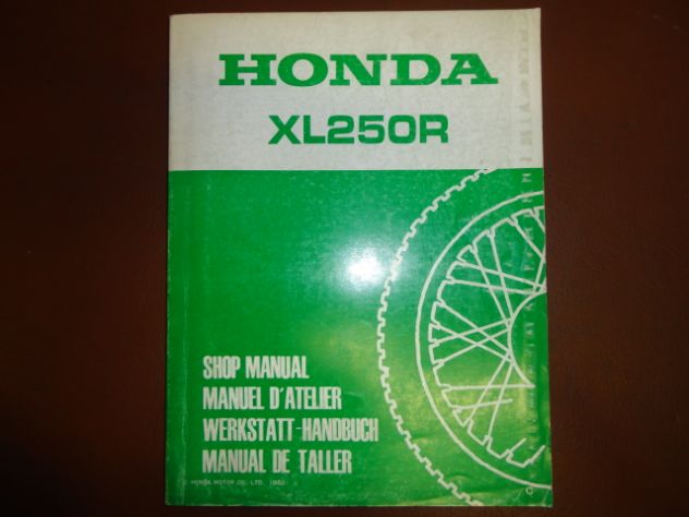 XL250 XL250R manuale officina manutenzione moto honda