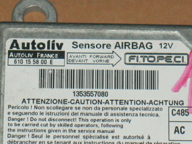 1353557080 ECU AIRBAG Citroen Nemo 1353557080 610155800E FIORINO / QUBO - Foto 2