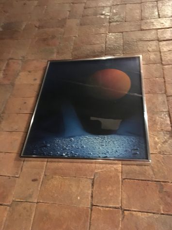 QUADRO GIAN CARLO BAGLINI 1970 PIANETA ARANCIONE OLIO SU TELA IN OTTIMO STATO - Foto 2