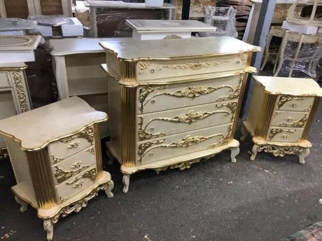 Trittico avorio foglia oro stile barocco con spedizione