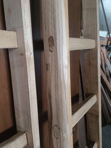 Scale pioli varie misure e forme in legno castagno - Foto 6