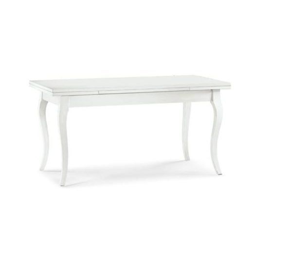 TAVOLO ALLUNGABILE LACCATO BIANCO OPACO 160x85xh78CM