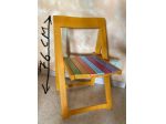 Sedia vintage arancione pieghevole