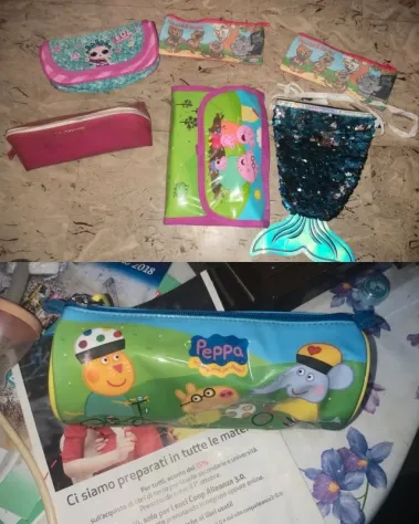 lotto 6 astucci e 1 borsetta gira brilla. 2 astucci peppa pig 2 astucci morbidi - Foto 7