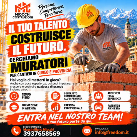 RICERCHIAMO un muratore