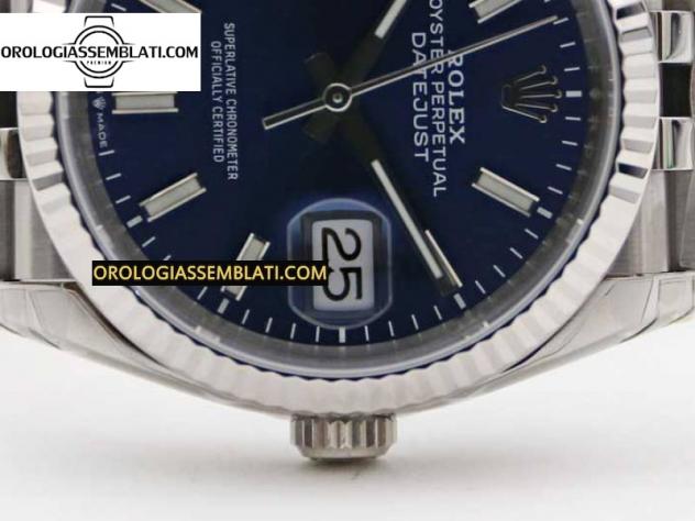 REPLICA Rolex DATEJUST 36 SS 116234 1:1 BEST EDITION ACCIAIO 904L QUADRANTE BLU CON BASTONE SUL BRACCIALE JUBILEE 3135 - Foto 5