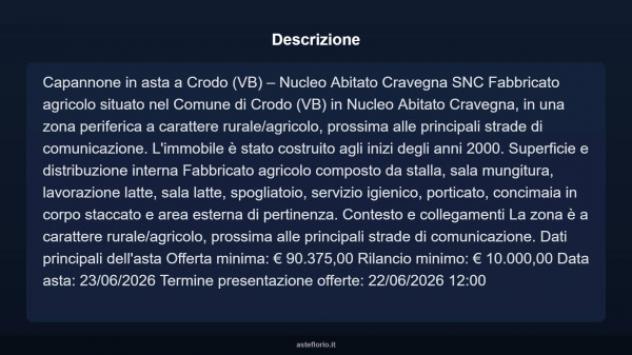 Immobile in asta di 63285 m² in vendita a Crodo - Foto 10