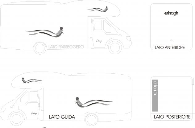 adesivi per camper prince 46 in set completo come in foto - Foto 10