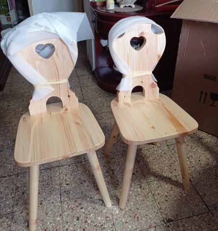 Sedie tirolesi in pino grezzo  euro 10 rata mensile - Foto 3