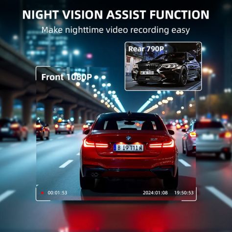 Dash Cam auto WiFi 1080P notturna parcheggio 24h (DECA-ONE) - Foto 6
