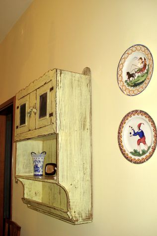 Piattaia antica 800 provenzale in legno massello, tutta originale - Foto 2