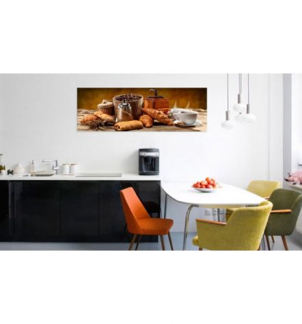 Quadro Caffè E Brioche Con Sfondo Beige - ARREDALACASA - Foto 2