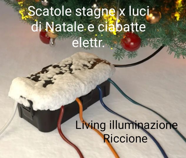 Scatole impermeabili IP54 per spine e ciabatte per luci natalizie - Foto 3