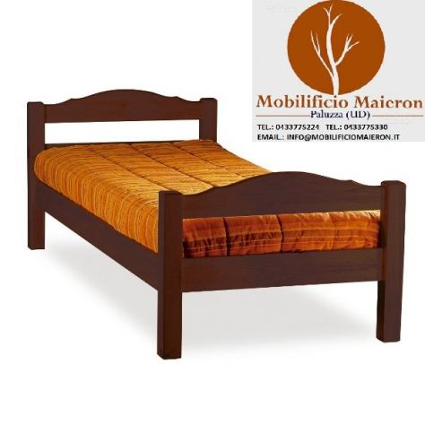 Mobili Rustici Imperia Letto Singolo in Legno Per Hotel Alberghi Ostelli - Foto 6