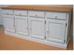 Credenza a 4 ante tinta naturale disponibile in tinta miele o noce con differenz
