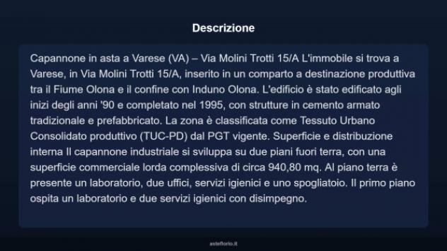 Immobile in asta di 940 m² in vendita a Varese - Foto 10