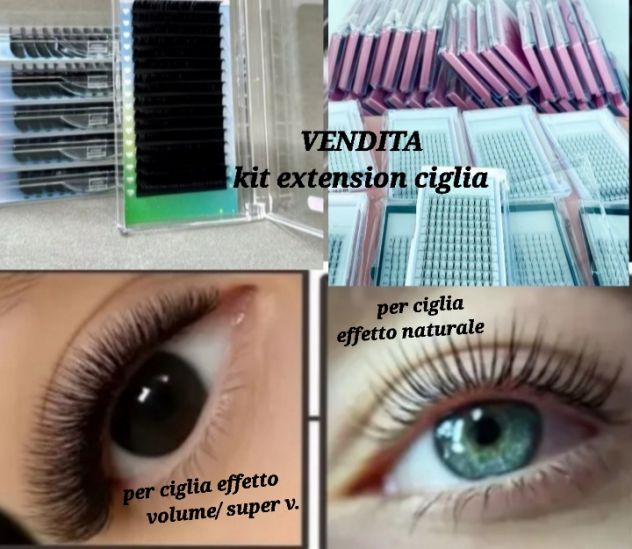 VENDITA KIT DI EXTENSION CIGLIA e kit ricostruzione unghie personalizzati