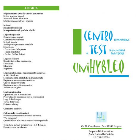 UNIHYBLEO-Preparazione ai test: Professioni Sanitarie, Economia, Architettura. - Foto 2