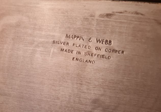Vassoio vintage inglese MAPPIN&WEBB Made in Sheffield silver plated on cooper - Foto 3