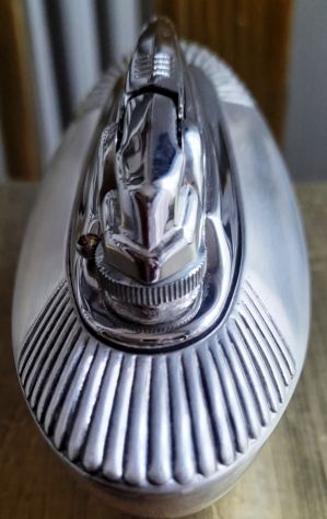 Accendino ronson da tavolo in metallo deco funzionante - Foto 5