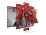 Quadro Con Gli Alberi Rossi 100x50 E 200x100 ARREDALACASA