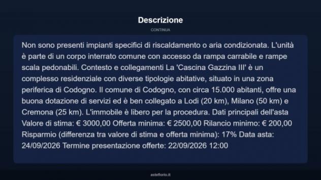 Immobile in asta di 8 m² in vendita a Codogno - Foto 8