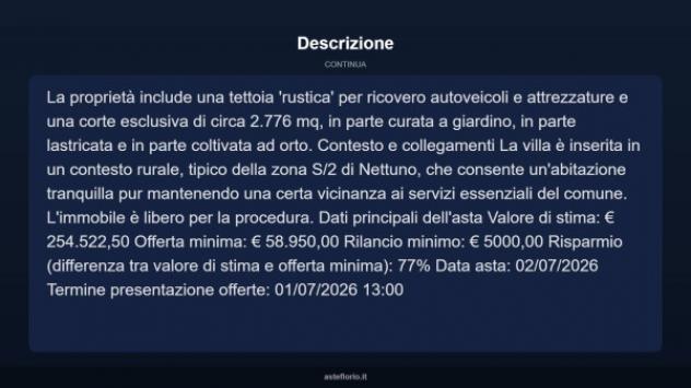 Immobile in asta di 116 m² con più di 5 locali in vendita a Nettuno - Foto 13