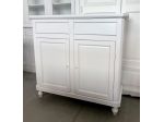 NUOVA CREDENZA 2 ANTE 2 CASSETTI VERO LEGNO FINITURA BIANCO LACCATO OPACO