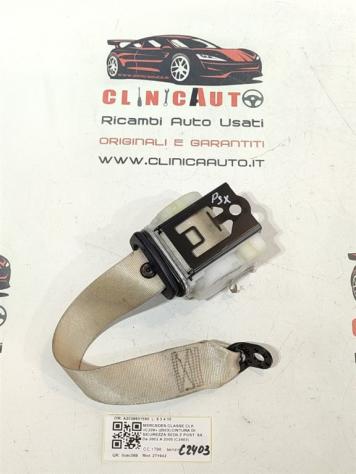 CINTURA DI SICUREZZA POSTERIORE SX MERCEDES CLK Coupé W209 2038601585 271942 (02) - Foto 2