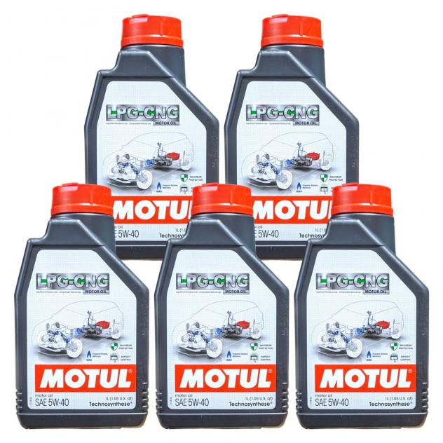 5 Litri MOTUL LPG CNG 5W40 Olio Motore Sintetico per Veicoli a GPL e Metano