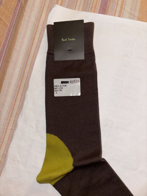 CALZE NUOVE IN COTONE DA UOMO FIRMATE ORIGINALI”PAUL SMITH”MADE IN ITALY - Foto 5