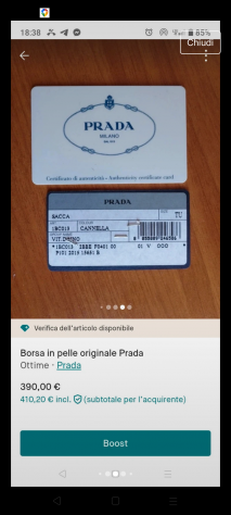 Borsa originale Prada da donna - Foto 6
