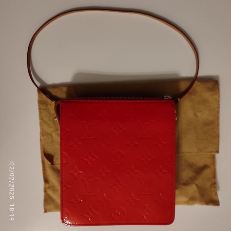 Pochette rossa in pelle Louis Vuitton - Foto 3