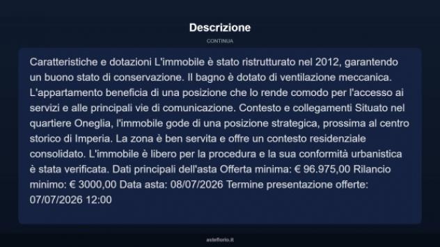 Immobile in asta di 44 m² in vendita a Imperia - Foto 8